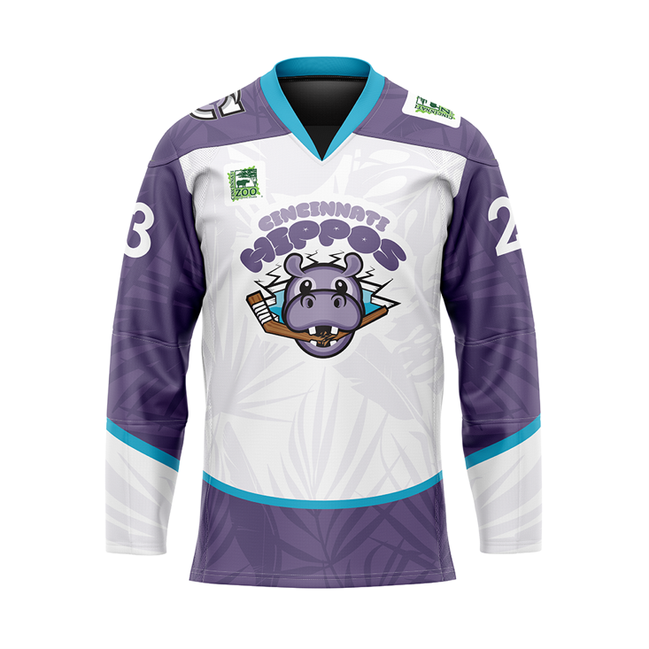 cincinnati cyclones hockey jersey with hippo on it