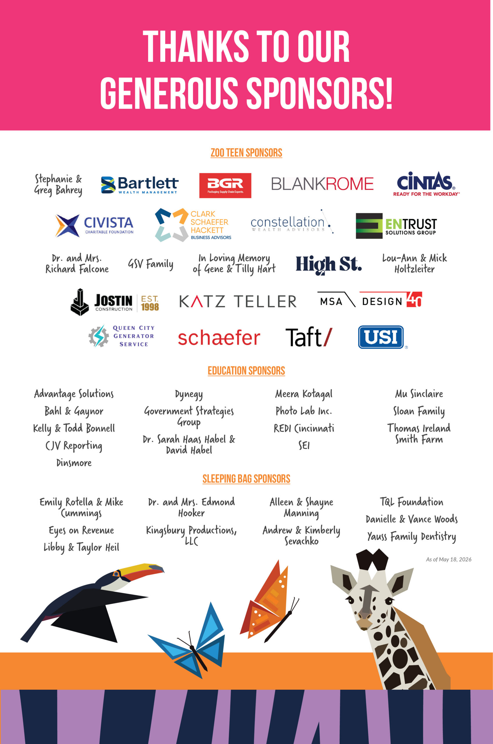 zoo la la sponsors
