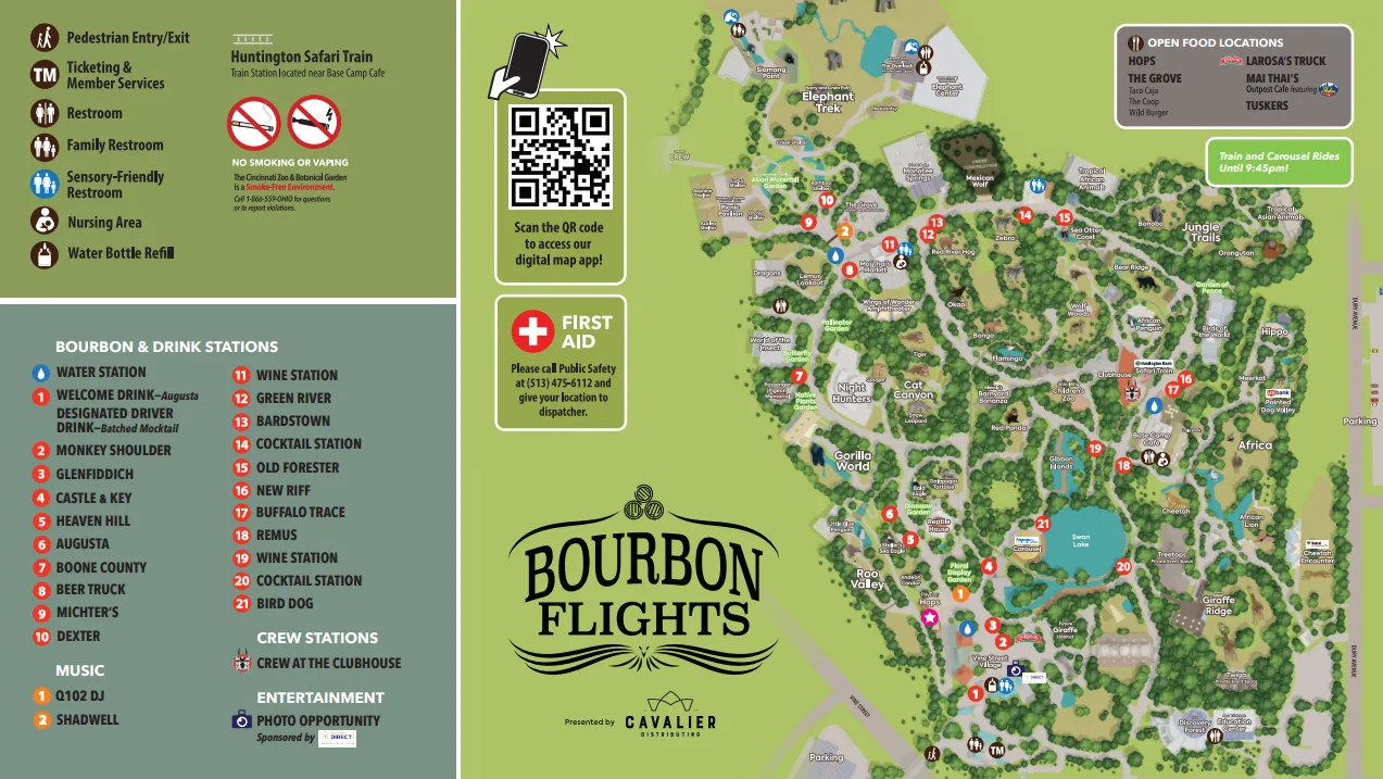 bourbon flights 2026 map