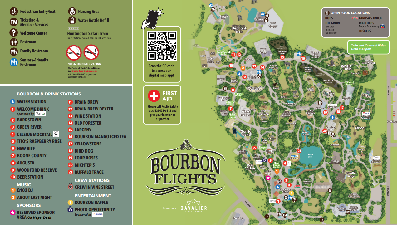 bourbon flights event map