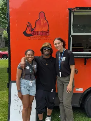 americorps volunteers promoting food security at avondale family fun day