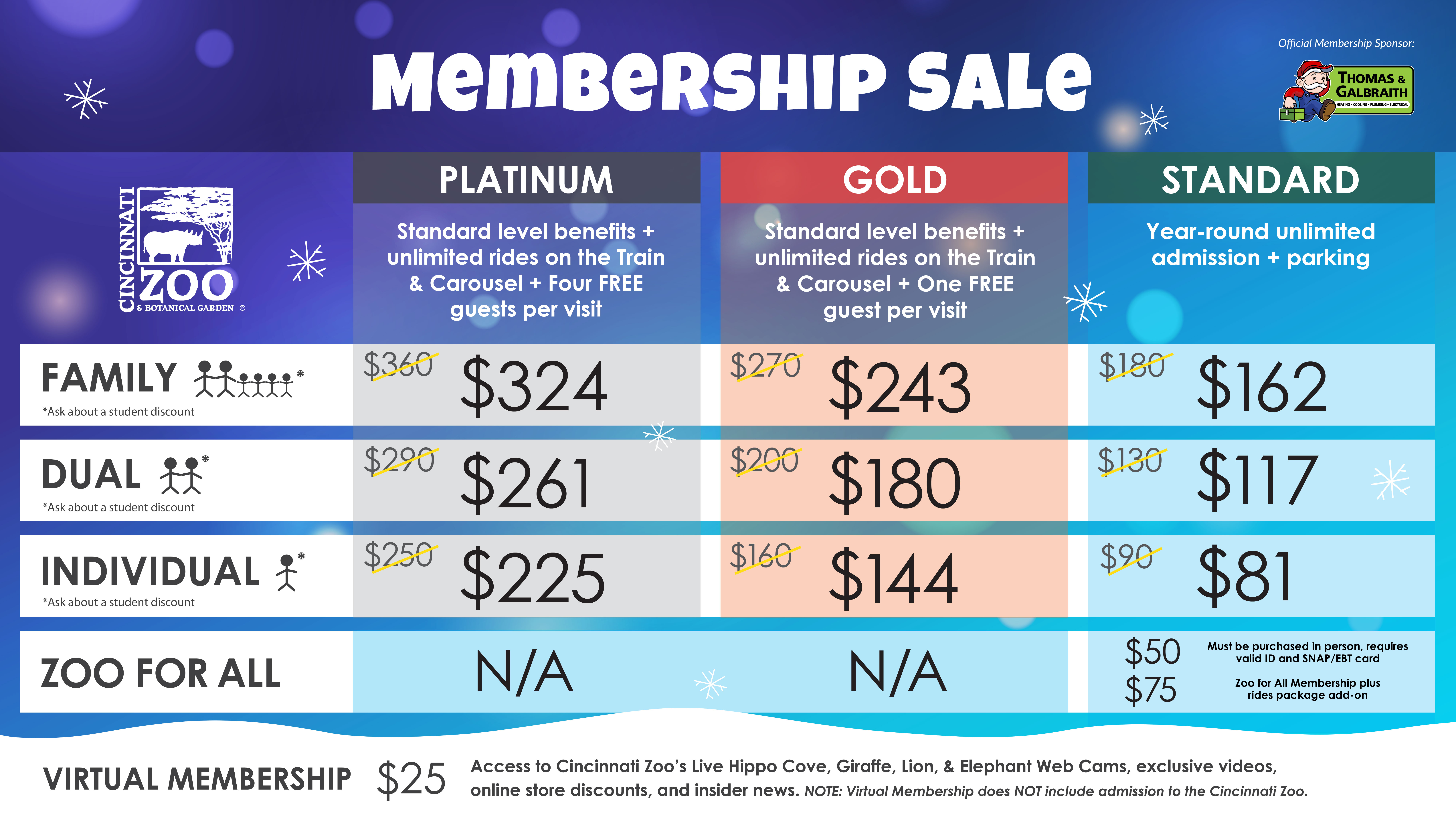 membership sale prices