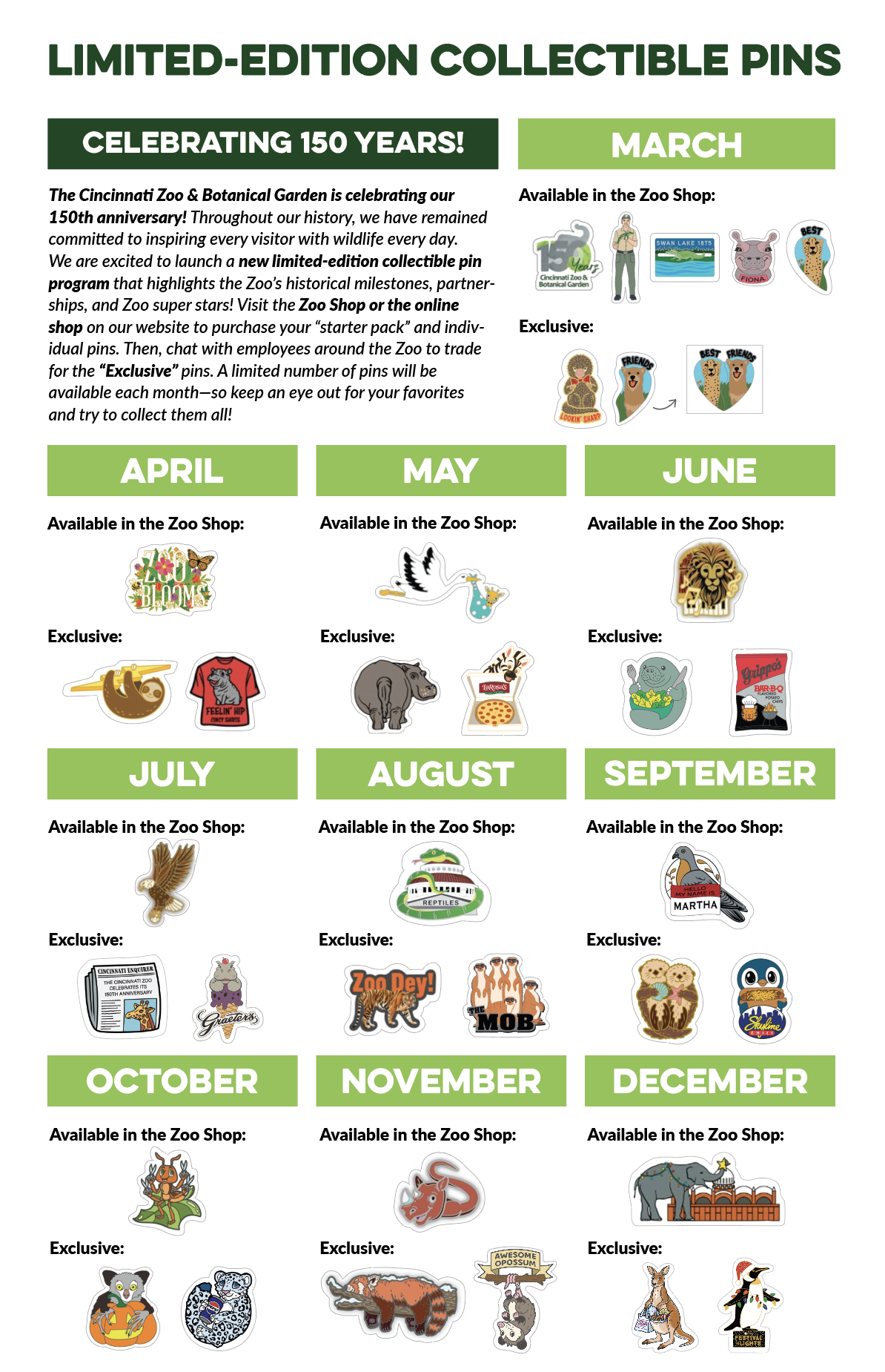 full list of 2025 pins